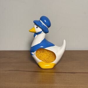 Vintage Country Duck Scouring Pad and Ring Holder